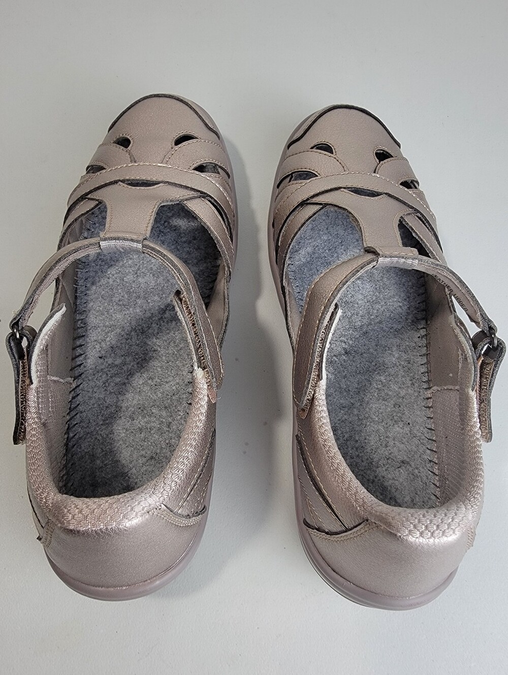 Orthofeet Juno Mary Jane Pewter Comfort Shoes Sandals Women's Sz 9.5M Adjustable - Picture 11 of 15